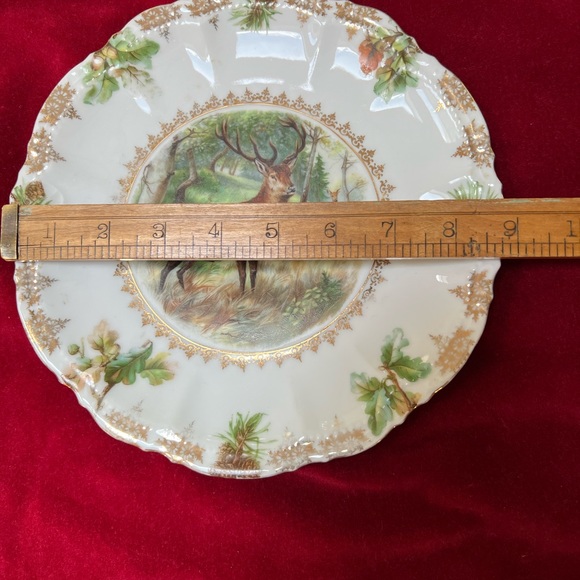 Antique 9” STAG Plate from Porzellanfabrik Moschendorf , Bavaria. 1885-1937 - Picture 12 of 12